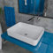 Design Mineralgusswaschtisch Waschbecken Aufsatzwaschtisch Aufsatzwaschbecken aus Mineralguss oval 55x40x13cm CLS812-550
