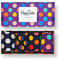 Happy Socks Gemischt farbenfrohe Geschenkbox an Baumwollsocken für Männer und Frauen,Schwarz/Weiss (Dot),36-40