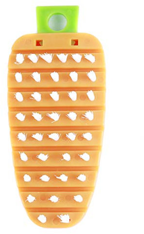 Beafavor Cute Radish Shape Fruit and Vegetable Potato Brush Veggie Scrubber Kitchen Cleaning Tool (Yellow)