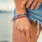 Made by Nami Boho Surfer-Armband 2-er Set Damen & Herren - Handmade Strand Festival Accessoires - Ethno Hippie Style - Wasserfest & Verstellbar - Freundschaftsarmbänder Mädchen (Türkis & Deep Multi)