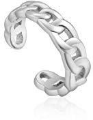 Ania Haie Damen-Einzelner Ohrschmuck Curb Chain Ear Cuff 925er Silber One Size 88045572