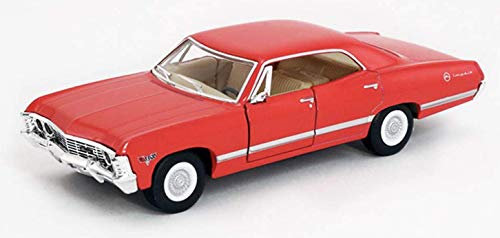 KiNSMART - Modell im Maßstab 1:43, kompatibel mit Chevrolet Impala 1967 (rot)
