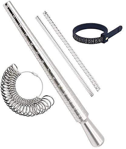 Ringgrößen-Messwerkzeug, Ringdorn-Messgerät, Fingergrößenmessgerät, Ringgrößenmessgerät, Ringgröße US 1–13 mit halber Größe