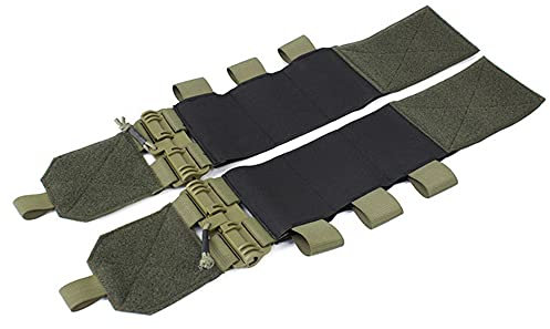 Huenco Elastic Vest Cummerbund Tactical Quick Release Mounting Strap With 3 AR Magazine Pouches