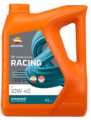 REPSOL aceite lubricante sintético para moto RACING 4T 10W-40 4L