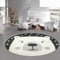 Teppich-Traum Kinderzimmer Teppich Baby Spielteppich 3D Optik High Low Effekt Eisbär Creme grau schwarz, 160 cm rund