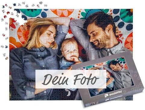 puzzleYOU Fotopuzzle selbst gestalten - Fotopuzzle 2000 Teile, Schachtel-Design Grau - Puzzle mit eigenem Bild erstellen - 2000 Teile Puzzle individuell Bedrucken