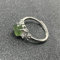 ASDFY Naturlicher Grüner Turmalin-Ring Unregelmäßiger Kristall-Silber-Farbring Verstellbarer Offener Stein Der Frauen Ringe Reiki-Balance Knöchel-Finger-Ringe Ewigkeitsring Für Frauen, Mädchen, Männer