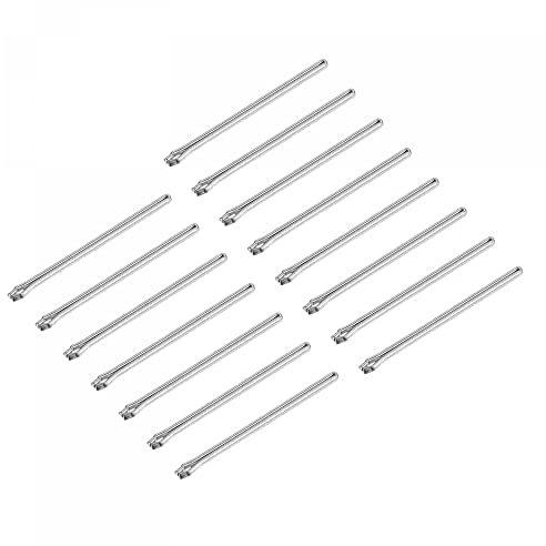 sourcing map 15 Stück Uhrenarmband Glieder Splinte Sortiment 24mm Edelstahl 1mm Durchm. Uhrenarmbandstangen Splint für Uhrenbändern Reparatur Silber Ton