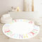 SHIPKEY Runde Teppiche, runde Spielteppiche für Kinder, farbige Alphabet-Kinderzimmer-Teppich, Kinderzimmer-Teppich, rutschfeste Matte, Teppich für Wohnzimmer (120x120cm)