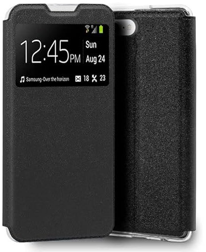 Cool Flip Cover Case for iPhone 7 Plus/iPhone 8 Plus Smooth Leatherette Black