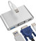 USB C to VGA+USB-A+Type-C Adapter(3in1) Apple IPhone15 ProMax Ipad Thunderbolt Charger 3.0 OTG Cable for TV Splitter Digital AV Port Converter Projector Monitor Screen Mouse Macbook Pro Connector Cord