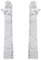 Agoky Damen Pailletten Handschuhe Abendhandschuhe Ellenbogen Lang Party Hochzeit Braut Armstulpen Fäustlinge Gloves Silber Einheitsgröße