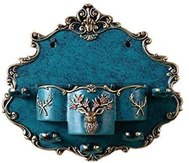 YOOPKA Casier à Bouteilles Résine Créative Casier À Vin Comptoir Porte-vin Salon Tenture Murale Décoration Range Bouteille (Color : Blu, Size : 39 * 35 * 15cm)