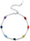Chakra Fußkettchen Sterlingsilber Oval Chakra Fußkettchen 7 Chakren Sommer Strand Fußkettchen Armband für Heibee Fraugeburtstag Weihnachen Geschenke für Frauten rauen Frau Freundin (Oval Chakra)