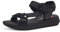 Jana Damen Sandalen flach mit Klettverschluss Vegan, Schwarz (Black), 40 EU