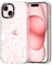 MOSNOVO Case for iPhone 15, [Buffertech 6.6ft Military-Grade Drop Protection] [Anti Peel Off Tech] Clear TPU Bumper Phone Case Cover Design - Twist Heart
