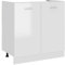 ZEYUAN Spülenunterschrank, Spülenschrank, Unterschrank, Küchenunterschränke, Küchenunterschrank, Spülschrank, Hochglanz-Weiß 80x46x81,5 cm Spanplatte