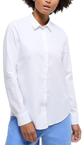 ETERNA Regular Bluse Langarm Hemdkragen Oxford weiß