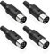 MEIRIYFA DIN 6-Pin Stecker, 4-Pack MIDI Kabel Audio Adapter Sockel Lötklemmen für Mixer, Elektronische Trommel, MIDI Keyboard