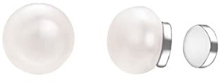 Airokiy Damen Perlen Klipp Ohrringe Damen Hypoallergene Süßwasserperle Ohrclips 6 mm