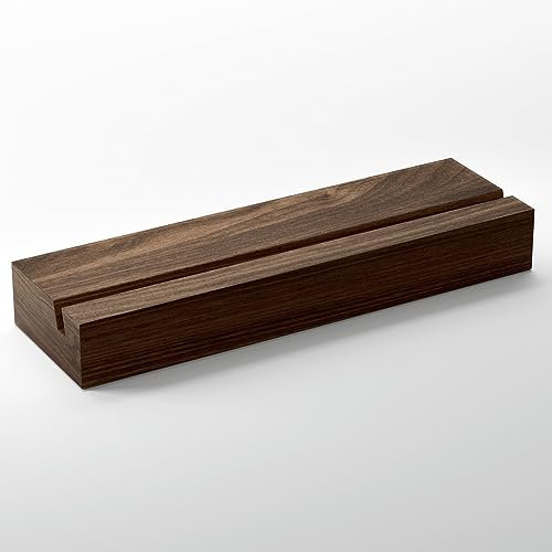 Bemaystar Holzsockel für Plaketten, Fotoalben, Sockel aus schwarzem Nussbaumholz, rechteckiger Sockel für Displays