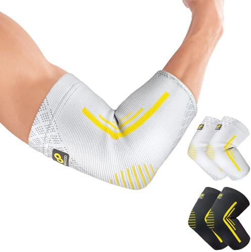 Bracoo Coudière Tendinite, 2 Pièces Coudière de Compression pour Tendinite et Épicondylite, Coudière Sportive pour Tennis, Golf et Workout, EE92