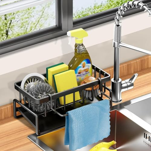 Dadabig Escurridor Estropajos Fregadero,Organizador Fregadero Cocina Soporte Estropajo Fregadero Escurre Estropajos Fregadero con Estropajo Soporte Colgante Cocina para Estropajos y Bayetas