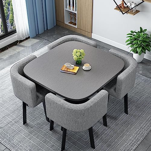 Lobby-Esstisch-Set mit Büro, Business-Hotel, Bürotisch und Stuhl-Set für Freizeitbereich, Einkaufszentrum, Korridor, Schlafzimmer, Arbeitszimmer – 1 Tisch und 4 Stühle