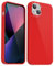 Svanove for iPhone 13 Mini Case Silicone, Glossy Soft Rubber Gel Jelly Cute Protective Plastic Simple Plain Phone Case Cover for Women Girl, Slim Thin Flexible Shockproof TPU, Red