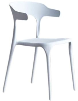 buybuy Kit Sedie Napoli appendibile al tavolo in PP, robusta e moderna, schienale da appoggiare sul tavolo per una facile pulizia del pavimento, impilabili (1, Bianca, 35x44x76)