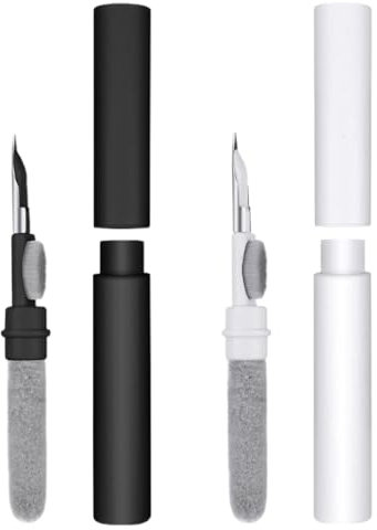 WMUVAZA Objektiv Reinigungsstift, 2 Stück Reinigungsset für Air pods Pro 1 2,3 In 1 Multifunktions-Reinigungsstift weiche Bürste für Bluetooth-Kopfhörer, Tasche, Reinigungsbürste für Earbuds
