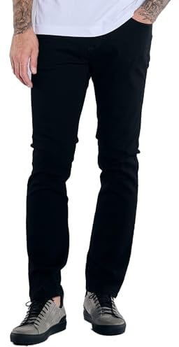 emilio adani Herren Herren Super-Stretch-Jeans Regular, Schwarz, 37211, Schwarz in Größe 31/32
