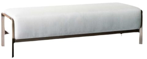 Xumh2024-3 Sitzbank Polsterbank Bettbank mit Metallbeinen, gepolsterte Eingangsbank for Wohnzimmer, Schlafzimmer, Eingangsbereich (weiß) Sitzhocker Schlafzimmer(160 * 45 * 45cm)