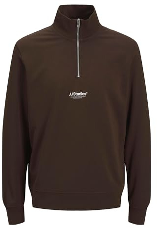 JACK & JONES Herren Sweatshirt JJESOHO Sweat Quarter Zip - Relaxed Fit