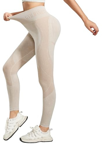 FXTYK Sport Leggings High Waist Yoga Push Up Lang Sportleggins Sexy Fitness Yogahose Shape Kompressionshose Gym Jogginganzug Sporthose FüR Damen
