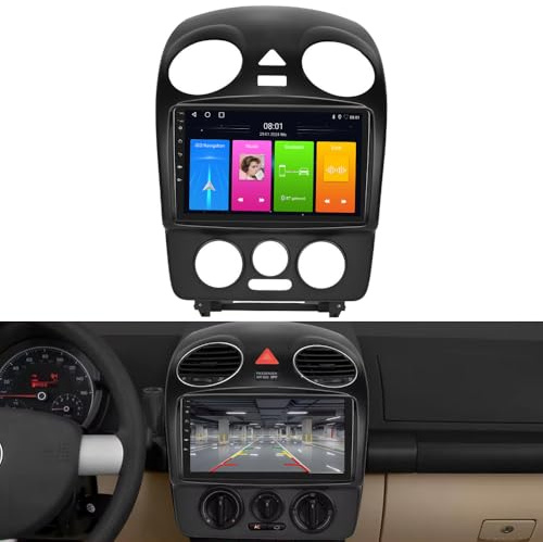 Radio de coche Android con navegación GPS, pantalla táctil HD con radio Carplay de repuesto para VW New Beetle Cabriolet 1C1, 9C1 1Y7 2001-2010/OEM: 1C0035186