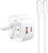 iPhone 15 16 Fast Charger, 20W Dual Port USB Fast Charger Plug and 2M Type C Cable, USB C Plug for iPhone 16/16 Pro/16 Pro Max/15/15 Pro Max/i-Pad, Macbook/AirPods, USB C Plug UK Power Adapter