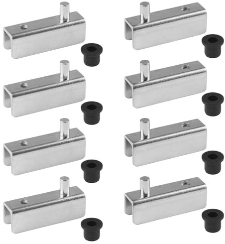 UFURMATE Glass Door Clamp Hinge, 4 Pairs Frameless Glass Clips Adjustable Cabinet Door Hinge Replacement Kit Fits 4-6mm Free Swing Glass (Chrome)
