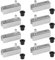 UFURMATE Glass Door Clamp Hinge, 4 Pairs Frameless Glass Clips Adjustable Cabinet Door Hinge Replacement Kit Fits 4-6mm Free Swing Glass (Chrome)