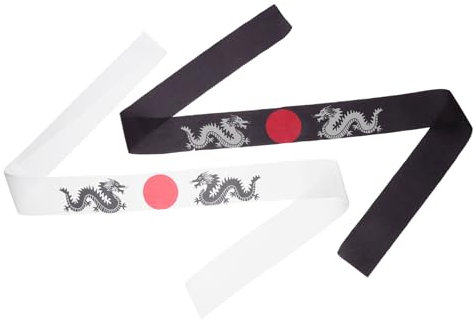 CAXUSD 2 Stück Japanische Stirnbänder für Sport und Fitness Schweißband für Laufen Yoga und Kostümpartys Bequem und Stylisch für Teamunterstützung und Aktivitäten