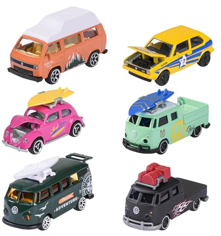Majorette Volkswagen Premium Cars, Zufällige Auswahl aus 1 von 6 verschiedenen Spielzeugautos
