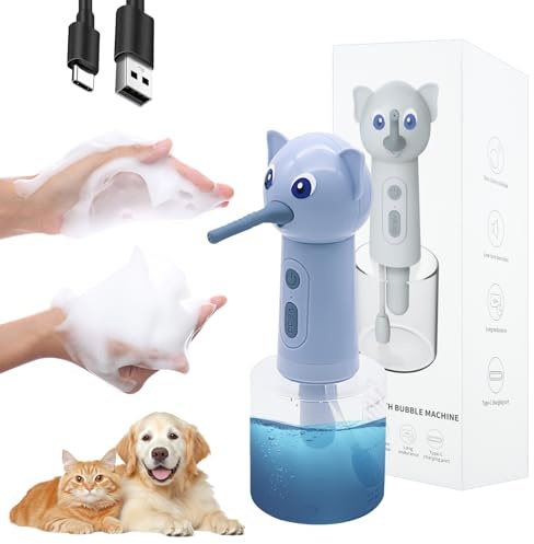 Mesen Dog Shampoo Dispense, Elektrischer Shampoo Schaumspender, Type-C Fast Charging Pet Shower, 400 ml Kapazität, 1200 mAh, IPX5 wasserdicht, Schaumspender für Hunde, Ideal zum Baden und Pflegen