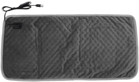 Asixxsix Heizkissen für Haustiere, 30 x 60 cm, USB Anschluss, 3 Temperaturstufen, elektrische, tragbare Heizmatte für Haustierbetten, Heizkissen für Hunde und Katzen, geeignet (Grey)