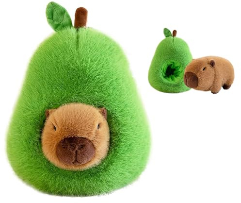 Realjoy Peluche Capybara Grande de 35 cm,Forma de Aguacate,Diseño Extraíble | Capybara Peluche,Peluche Carpincho,Lindo Juguete para Niños y Niñas, Suave y Amigable Con la Piel