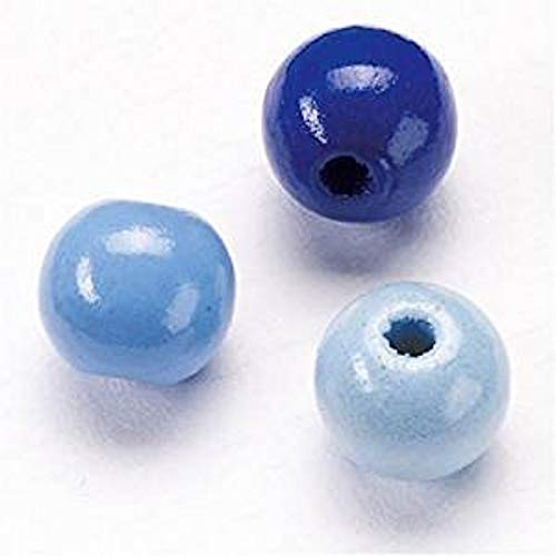 Knorr Prandell Holzperle 6mm blau Mix 125er