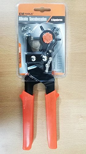 Lochzange Locher Leder und ovale Taillenumfang Revolverlochzange mit 6 Lochpfeifen, 2/2,5/3/3,5/4/5 mm