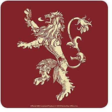 Game of Thrones Coaster Lannister Case (6) Half Moon Gläser