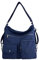 NOTAG Damen Nylon Schultertasche, Große Kapazität Reise Multipocket shopper Umhängetasche (Dunkelblau)