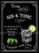 Gin And Tonic Retro Pub Bar Club Man Shed Home Bar – Vintage - Style Metal Sign – 3 Sizes To Choose